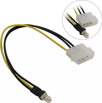 Переходник питания (адаптер) Molex(M)-3pin, для вентилятора, 10 см, черный (364146)