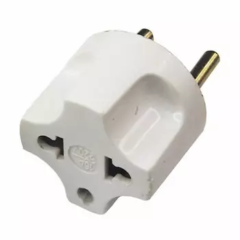 Переходник питания (адаптер) универсальный-Europlug(M), 10A, белый REXANT Питер (11-1031)