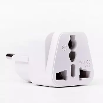 Переходник питания (адаптер) универсальный-Europlug(M), белый (94880)