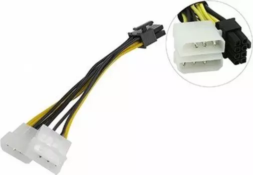 Переходник питания для видеокарт 2xMolex-8pin Orient (C392)
