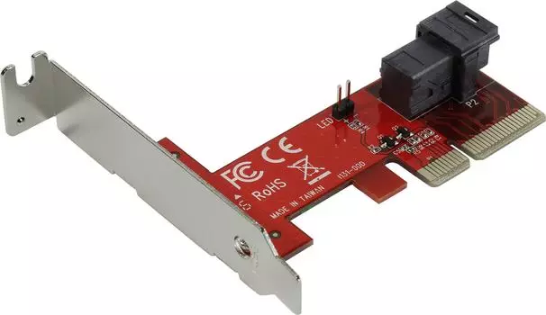 Переходник Smartbuy PE-131 U.2/PCI-Ex4, красный
