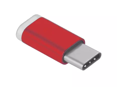 Переходник USB Type-C-Micro USB, 480 Мбит/с, красный Greenconnect (GCR-UC3U2MF-Red)