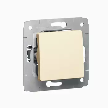 Переключатель Legrand Cariva, 1кл., скрытый монтаж, механизм с накладкой без рамки, бежевый (773757)
