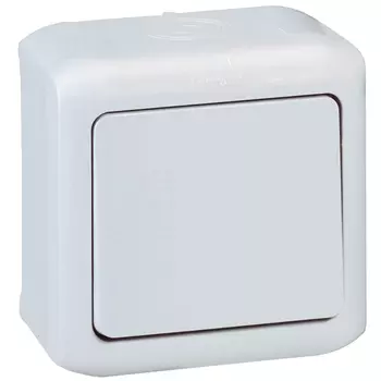 Переключатель Legrand Quteo, 1кл., открытый монтаж, в сборе, серый (782334)