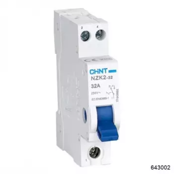 Переключатель модульный на 2 положения, синий, CHINT NZK2-32 (643002)