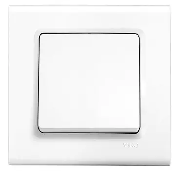 Переключатель Panasonic Linnera S, 1кл., скрытый монтаж, в сборе, белый глянцевый (91400004-RU)