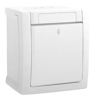 Переключатель Panasonic Pacific, 1кл., открытый монтаж, в сборе, белый матовый (WPTC40032WH-RU)