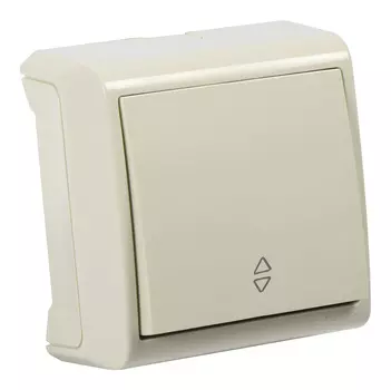 Переключатель Panasonic Vera, 1кл., открытый монтаж, в сборе, кремовый (90681204-RU)