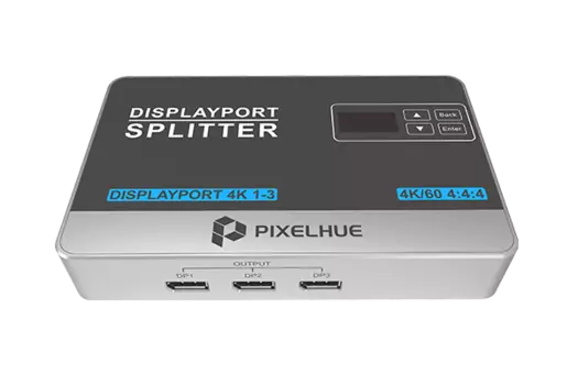 Переключатель/разветвитель DisplayPort PixelHue DP1-3, 1xDisplayPort-3xDisplayPort, 3840x2160 (DisplayPort 4K 1-3)