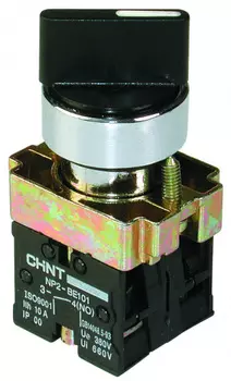 Переключатель с фиксацией на 2 положения, черный, CHINT NP2-BD21 (574847)