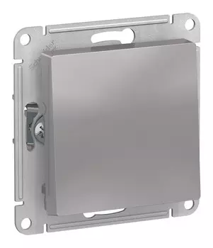 Переключатель Schneider Electric AtlasDesign, 1кл., скрытый монтаж, механизм с накладкой без рамки, алюминий (ATN000371)