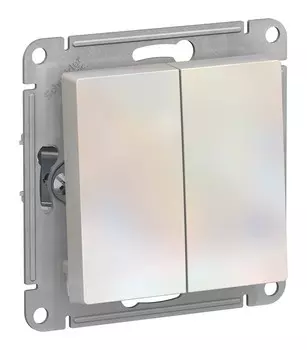 Переключатель Schneider Electric AtlasDesign, 2кл., скрытый монтаж, механизм с накладкой без рамки, жемчуг (ATN000465)