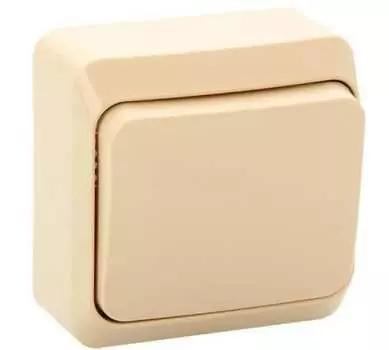 Переключатель Schneider Electric Этюд, 1кл., открытый монтаж, в сборе, бежевый (BA10-004K)