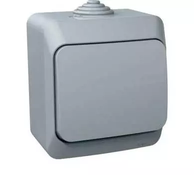 Переключатель Schneider Electric Этюд, 1кл., открытый монтаж, в сборе, серый (BA10-046C)