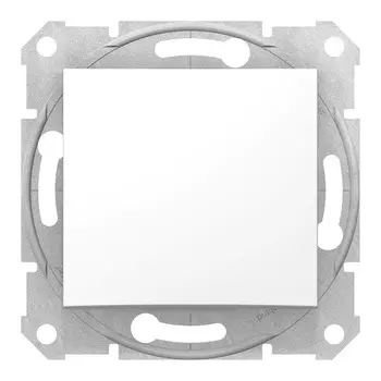 Переключатель Schneider Electric Sedna, 1кл., скрытый монтаж, механизм с накладкой без рамки, белый (SDN0400121)