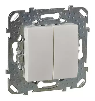 Переключатель Schneider Electric Unica, 2кл., скрытый монтаж, механизм с накладкой без рамки, бежевый (MGU5.213.25ZD)