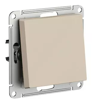 Переключатель Systeme Electric AtlasDesign, 1кл., скрытый монтаж, механизм с накладкой без рамки, песочный (ATN001271)