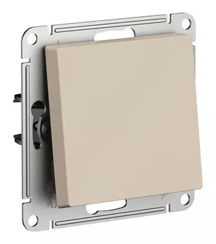 Переключатель Systeme Electric AtlasDesign, 1кл., скрытый монтаж, механизм с накладкой без рамки, песочный (ATN001261)