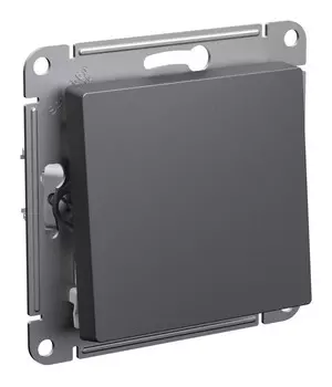 Переключатель Systeme Electric AtlasDesign, 1кл., скрытый монтаж, механизм с накладкой без рамки, базальт (ATN001461)