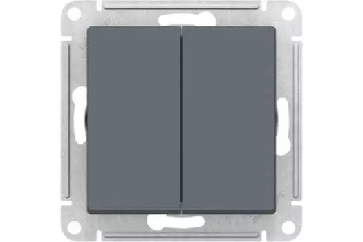 Переключатель Systeme Electric AtlasDesign, 2кл., скрытый монтаж, механизм с накладкой без рамки, ГРИФЕЛЬ (ATN000773)
