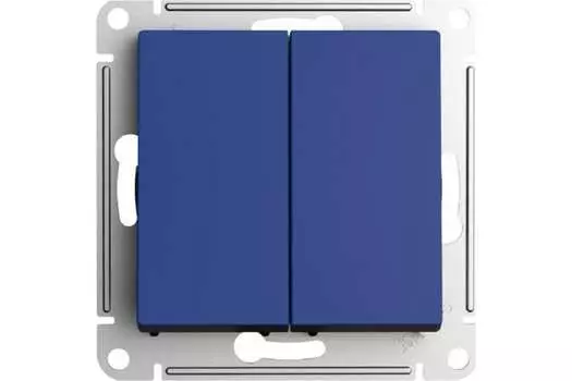 Переключатель Systeme Electric AtlasDesign, 2кл., скрытый монтаж, механизм с накладкой без рамки, аквамарин (ATN001173)