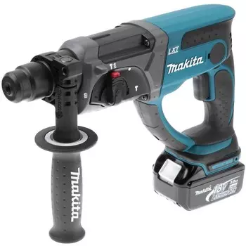 Перфоратор Makita DHR202RF, аккумуляторный, SDS-Plus, 1.9 Дж, 1200 об/мин, 4000 уд/мин, 18V, 3 А·ч, Li-Ion, один акб, 3.5кг