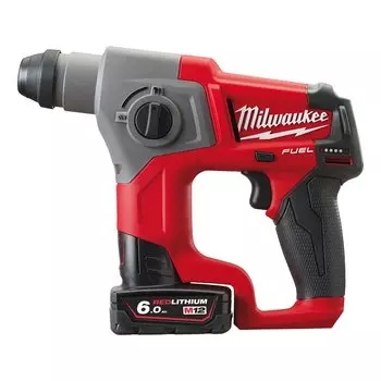 Перфоратор Milwaukee M12 CH-602X FUEL, аккумуляторный, SDS-Plus, 1.1 Дж, 900 об/мин, 6575 уд/мин, 12V, 6 А·ч, Li-Ion, два акб, пластиковый кейс, 1.9 кг (4933451510)