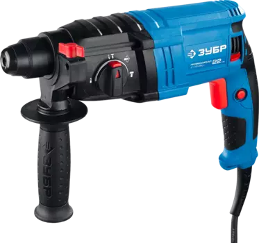 Перфоратор ЗУБР ЗП-22-650 К, сетевой, SDS-Plus, 650Вт, 2.3 Дж, 1950 об/мин, 6200 уд/мин, кейс, 2.8кг