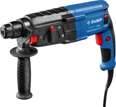Перфоратор ЗУБР ЗП-24-750 К, сетевой, SDS-Plus, 750Вт, 2.6 Дж, 1100 об/мин, 4500 уд/мин, кейс, 3.3кг