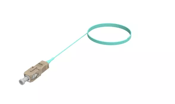 Пигтейл CommScope, SC/UPC, многомодовый, 50/125, OM4, одинарный, 2м, аквамарин (2160043-2)