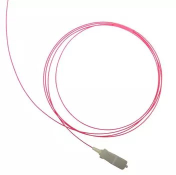 Пигтейл LANMASTER, SC/PC, многомодовый, OM4, одинарный, 1.5м, розовый (LAN-PIG-SC/OM4-1.5)