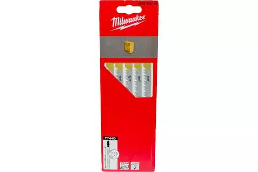 Пильное полотно Milwaukee T744D, быстрый рез, дерево, 5 шт. (4932354745)