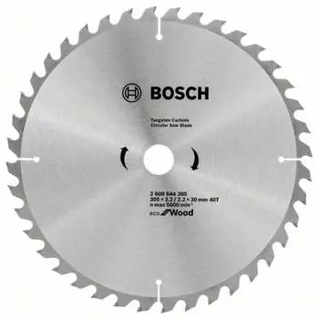 Пильный диск BOSCH Eco Wood, ⌀305мм x 30мм по дереву, чистый рез, 40Т, 1шт. (2608644385)