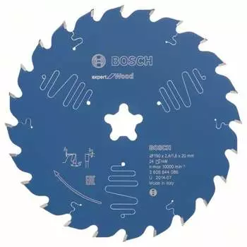 Пильный диск BOSCH Expert for Wood, 190мм x 20мм по дереву, поперечный, продольный, 24T, 1шт. (2608644086)