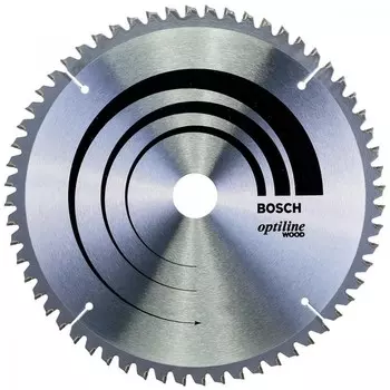 Пильный диск BOSCH OPTILINE, 245мм x 30мм по дереву, быстрый, поперечный, продольный, 40Т, 1шт. (2608640443)