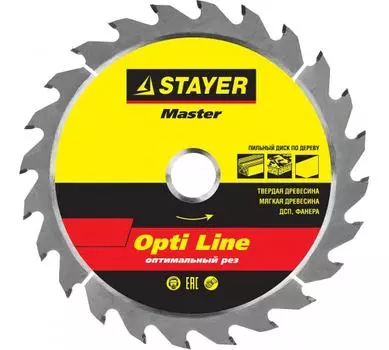 Пильный диск STAYER Optima, 165 мм x 20 мм по дереву, оптимальный рез, 30T, 1 шт. (3681-165-20-30_z01)