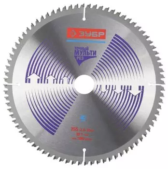 Пильный диск ЗУБР МУЛЬТИРЕЗ, ⌀255мм x 30мм по дереву/металлу/пластику, поперечный, продольный, 80T, 1шт. (36907-255-30-80)