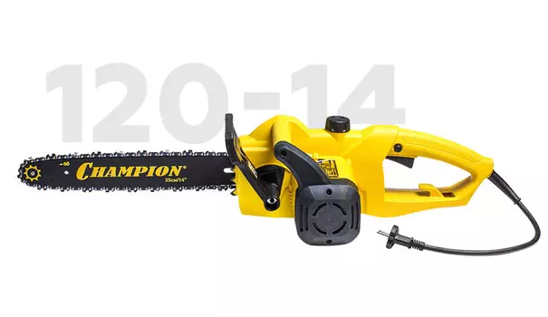 Пила цепная Champion 120-14, 2000Вт, шина 35см, шаг 3/8 дюйма, 3.78кг