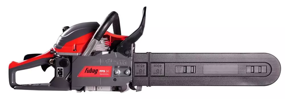 Пила цепная Fubag FPS 56, 2500Вт, бензиновая, шина 45 см, шаг 0.325 дюйма, емкость топливного бака 0.55 л, 6.6кг (38707)