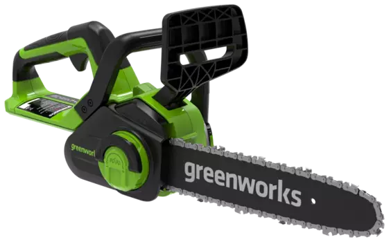 Пила цепная Greenworks G40CS30II, шина 30 см, аккумуляторная, 40 В, 4 А·ч, Li-Ion, 4.4 кг (2007807)