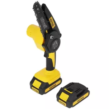 Пила цепная Huter ELS-20-Li-2К, шина 15 см, шаг 1/4 дюйма, аккумуляторная, 20 В, 2 А·ч, Li-Ion, 2.83 кг, 2 АКБ+ЗУ (70/10/23)