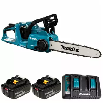 Пила цепная Makita DUC353PT2, бесщеточный, шина 35 см, шаг 3/8 дюйма, аккумуляторная, 36 В, 5 А·ч, Li-Ion, 4.7 кг, 2 АКБ+ЗУ (DUC353PT2)