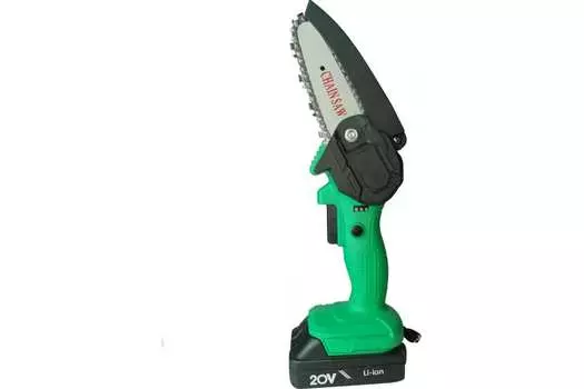 Пила цепная Zitrek GreenSaw 20 Extra power, 550Вт, шина 15.2см, шаг 1/4 дюйма, аккумуляторная, 20В, 3 А·ч, Li-Ion, 2.3кг, 2 АКБ+ЗУ (082-1851)