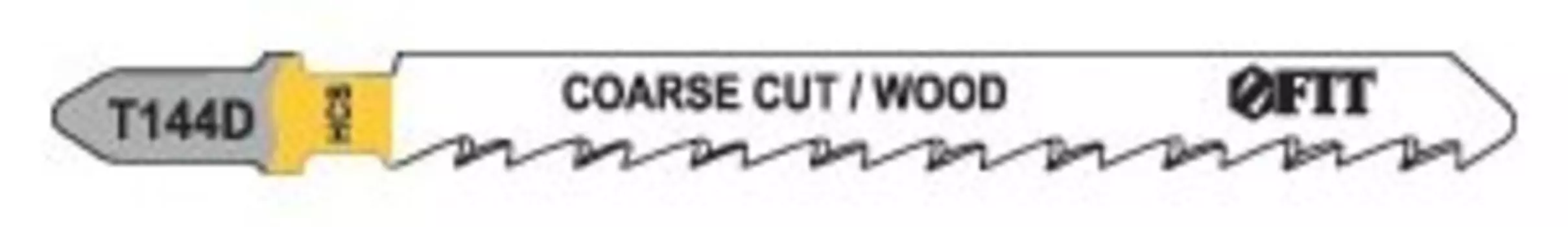 Пилка для лобзика FIT Т144D L100ммx74мм, быстрый рез, грубый, по дереву, 2шт. (40938)