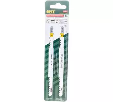Пилка для лобзика FIT Т344D L151ммx126мм, прямой рез, по дереву, 2шт. (40942)