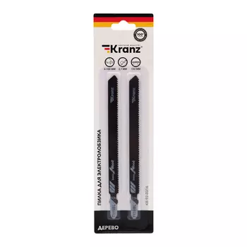 Пилка для лобзика Kranz T119BL L13.2 см, быстрый рез, по дереву, 2 шт. (KR-92-0316)