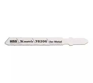 Пилка для лобзика MATRIX T118G L76ммx50мм, прямой рез, по металлу, 3шт. (78206)