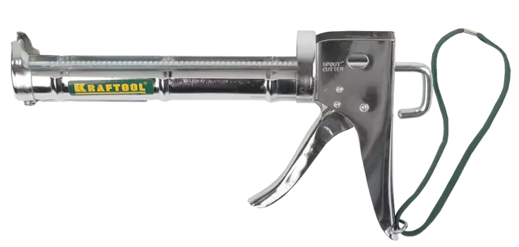 Пистолет для герметика KRAFTOOL INDUSTRIE CHROME, по­лу­от­кры­тый, 311мл. (06671_z01)