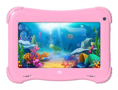 Планшет Digma Optima Kids 7 7" 600x600 IPS, Rockchip RK3126C, 1Gb RAM, 16Gb, WiFi, BT, 2500mAh, Android 8.1, розовый (1103298)