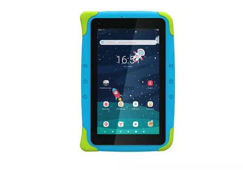 Планшет TOPDEVICE Kids Tablet K7 7" 1024x600 IPS, Rockchip RK3566, 2Gb RAM, 16Gb, WiFi, BT, 3 А·ч, Android 11 (Go edition), голубой/зеленый (TDT3887_WI_D_BE_CIS)